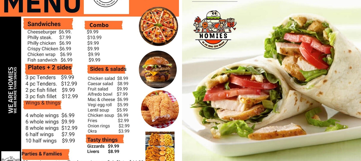 Homies Menu